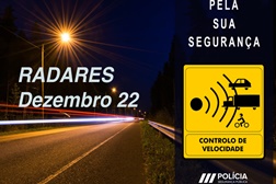 Radares PSP Localizações em Dezembro 2022 - Por data, distrito e localização