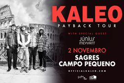 Kaleo ao vivo em Lisboa - A 2 de novembro no Sagres Campo Pequeno