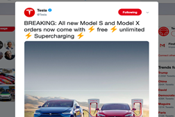 Tesla volta a introduzir o carregamento gratuito ilimitado - Carros novos modelos S e X