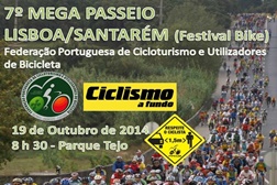 Festival Bike recebe 7º Mega Passeio de  Cicloturismo a 19 de Outubro