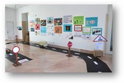 Exposição sobre prevenção rodoviária