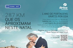Brisa oferece prémios de um ano de portagens grátis este Natal