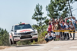 Miguel Campos no pódio do Rali Vidreiro 