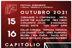 3.º Festival Emergente realiza-se com plateia de pé sem limite de lotação