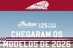 Modelos da Indian Motorcycle 2026 já disponíveis para test ride