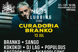 NOS Alive'18: Branko com curadoria no Palco NOS Clubbing