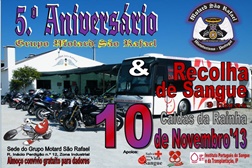 5º Aniversário do Grupo Motard São Rafael e Recolha de Sangue