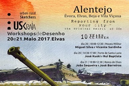 Workshops 10 years x 10 classes dos Urban Sketchers em Elvas 