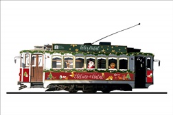 Pai Natal a bordo do Elétrico no Porto