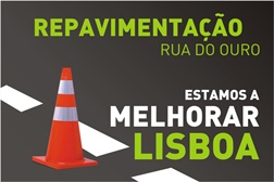 Circulação automóvel condicionada na Rua do Ouro em Lisboa