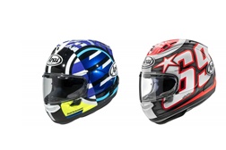 Arai RX-7V EVO 2026: novos grafismos para capacetes de alta competição