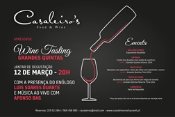 Wine Tasting Grandes Quintas no restaurante Casaleiro's Food & Wine