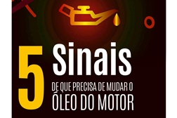 Cinco sinais de que precisa de mudar o óleo do motor