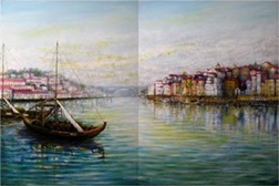 Exposição de pintura de João Amaral, no posto de Turismo da Póvoa de Varzim