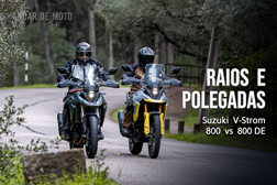 Comparativo Suzuki V-Strom - Raios e Polegadas