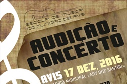 Audição e Concerto da Escola de Música do Município de Avis 