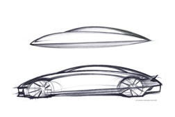 Hyundai revela esboço conceptual do IONIQ 6 - Novo streamliner eletrificado será revelado no final deste mês