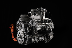Próximo superdesportivo Lamborghini HPEV equipado com motor V8 Bbiturbo híbrido - Cilindrada de 4,0 litros e uma excecional potência específica de 200 cv/litro