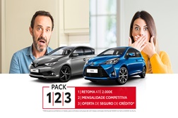 Toyota Plus propõe Yaris ou Auris com Pack de oportunidades 123 - 3 ofertas únicas
