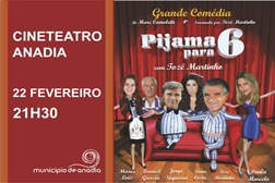 Cineteatro Anadia recebe comédia “Pijama para seis”, com Tozé Martinho