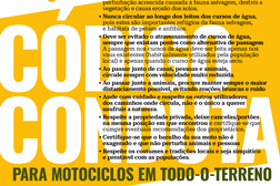 Código de conduta para praticantes de motociclsmo de todo-o-terreno