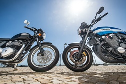 Triumph Thruxton X Yamaha XJR1300 - 1ª parte - Um dia de passeio aos comandos de duas motos cheias de história.