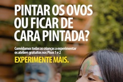 Celebrar a Páscoa com ateliers e pinturas faciais no Estação Viana Shopping
