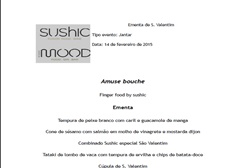 Ementa Sushic Dia dos Namorados