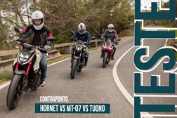 Vídeo - Contraponto Honda CB 750 Hornet vs Yamaha MT-07 vs Aprilia Tuono 660