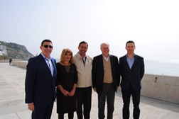 Álvaro Amaro, presidente da Câmara Municipal de Palmela, Felícia Costa, vice-presidente da Câmara Municipal de Sesimbra, Delmino Pereira, presidente da Federação Portuguesa de Ciclismo, André Martins, vice-presidente da Câmara Municipal de Setúbal, João Serralheiro, Lima e Limão, organizad