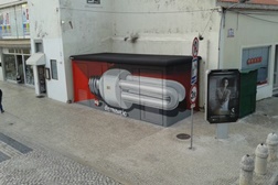Arte urbana em Torres Vedras: "Eficiência Energética" em Graffiti