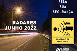 Radares PSP Localizações em Junho 2022 - Por data, distrito e localização