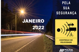Radares PSP Localizações em Janeiro 2022 - Por data, distrito e localização