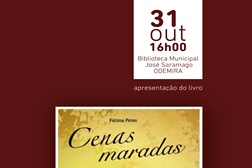 Fátima Peres apresenta livro “Cenas Maradas” em Odemira