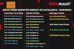 MotoGP 2024, Barcelona - Horários - Saiba tudo sobre a ação na Catalunha