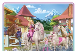 Barbie e as suas irmãzinhas numa aventura de cavalos