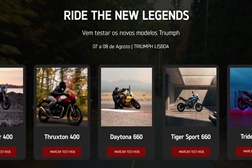 Ride The New Legends na Triumph Lisboa, dias 7 e 8 de agosto