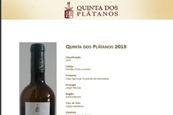 Quinta dos Plátanos branco 2013 ganha Grande Medalha de Ouro no I Concurso de Vinhos de Alenquer