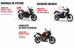 Campanha Honda para os modelos CB650R, CB750 Hornet e XL750 Transalp