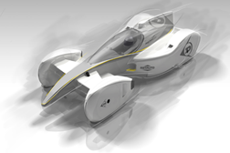 Protótipo de carro de corridas do futuro Dunlop protagonista na conferência de Motorsport em Indianapólis