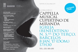Cappella Musical Cupertino de Miranda apresenta concerto em Barcelos