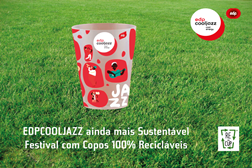 EDP Cool Jazz ainda mais sustentável com copos 100% recicláveis
