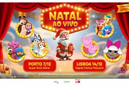 As personagens favoritas dos mais pequenos trazem um Natal ao Vivo  - Dia 7 Dezembro no Porto e dia 14 em Lisboa