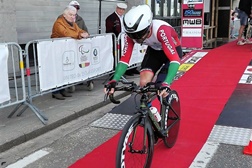 Telmo Pinão 18.º classificado no contrarrelógio da classe C2 na etapa de abertura da Taça do Mundo de Paraciclismo em Ostend, Bélgica