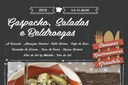 Semanas Gastronómicas de Grândola  com gaspacho, saladas e beldroegas à mesa