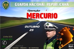 Operação Mercúrio da GNR nas estradas na próxima sexta-feira