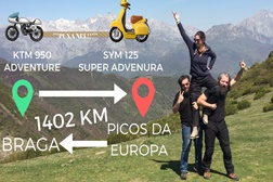 De Braga aos picos da Europa de scooter 125  - 1402Km percorridos