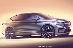 Um primeiro olhar sobre o novo ŠKODA Enyaq coupé iV - O novo modelo será revelado a 31 de Janeiro