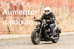 Teste Triumph Bonneville Bobber Black- Aumentar a paixão