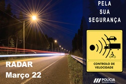 Radares PSP Localizações em Março 2022 - Por data, distrito e localização